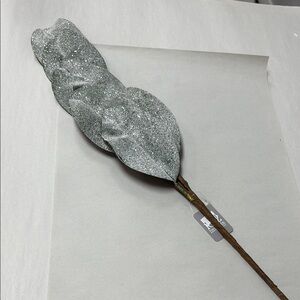 Silver and Brown Faux Floral Accents with Metallic Finish